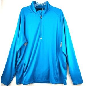 Under Armour Mens 1/4 Zip XXLarge Lightweight Pullover Sweater Blue Size XXL